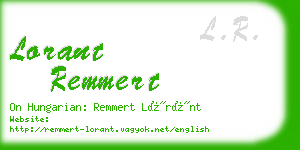 lorant remmert business card